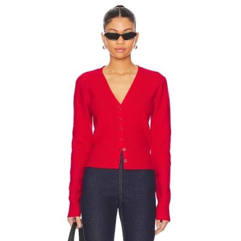 GUIZIO Camelie Cardigan Top In Poppy S24144 XL NEW